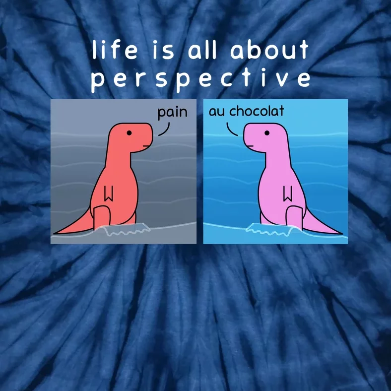 Life Is All About Perspective Dinosaur Tie-Dye T-Shirt