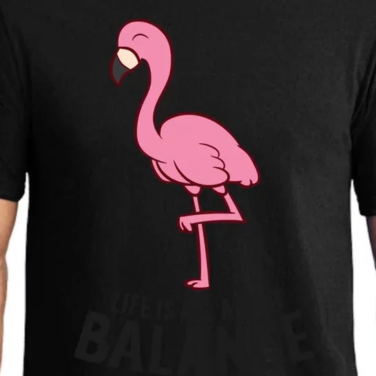 Life Is All About Balance Funny Flamingo Love Flamingos Great Gift Pajama Set