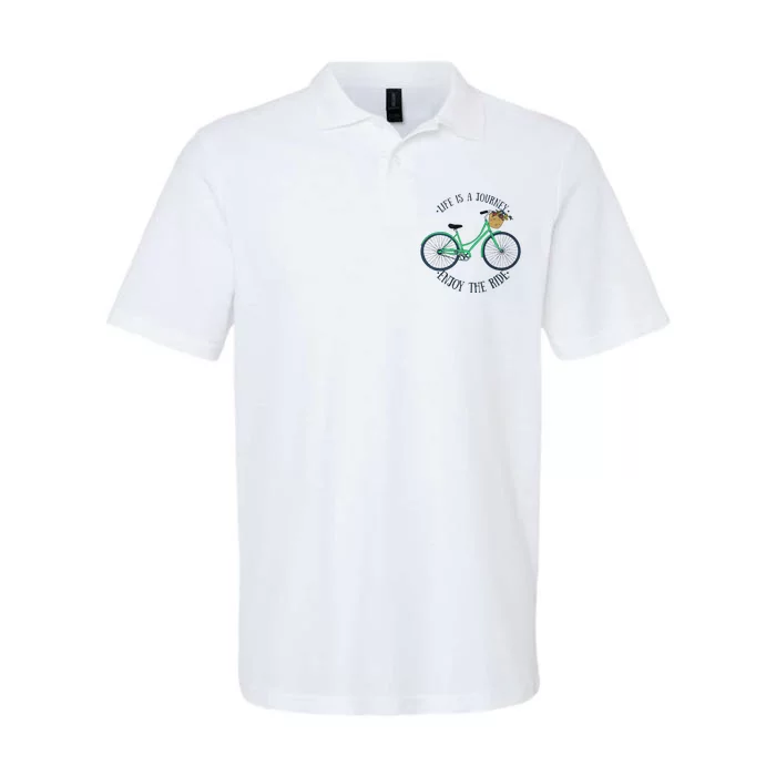 Life Is A Journey Enjoy The Ride Cute Cycling Softstyle Adult Sport Polo