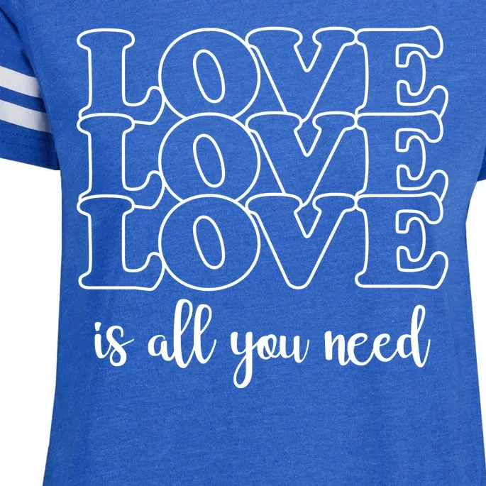 Love Is All You Need Enza Ladies Jersey Football T-Shirt