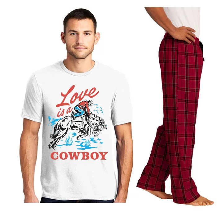 Love Is A Cowboy Funny Cowboy Pajama Set