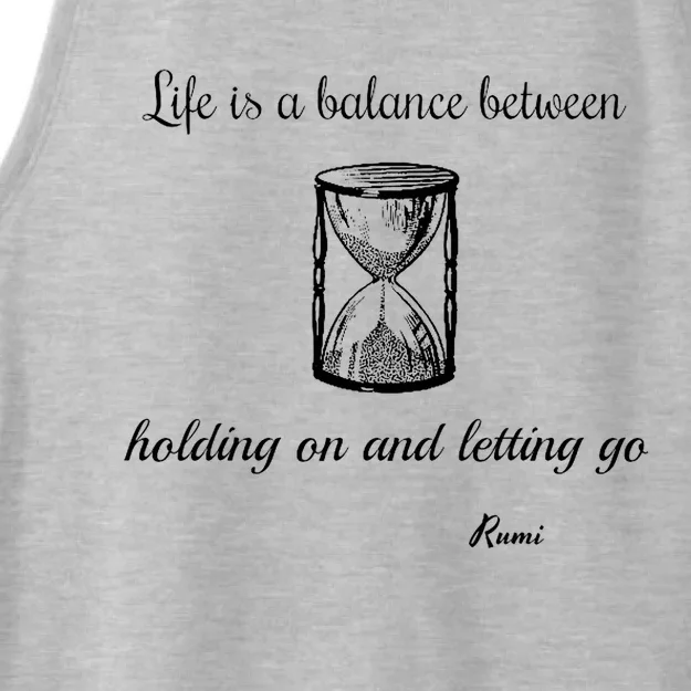 Life Is A Balance Rumi Quote Ladies Tri-Blend Wicking Tank