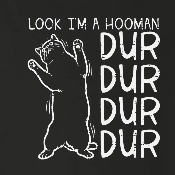 Look Im A Hooman Dur Dur Funny Cat Human Toddler Long Sleeve Shirt