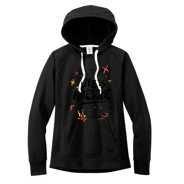 Life Is Awesome Rockstar Women's Fleece Hoodie