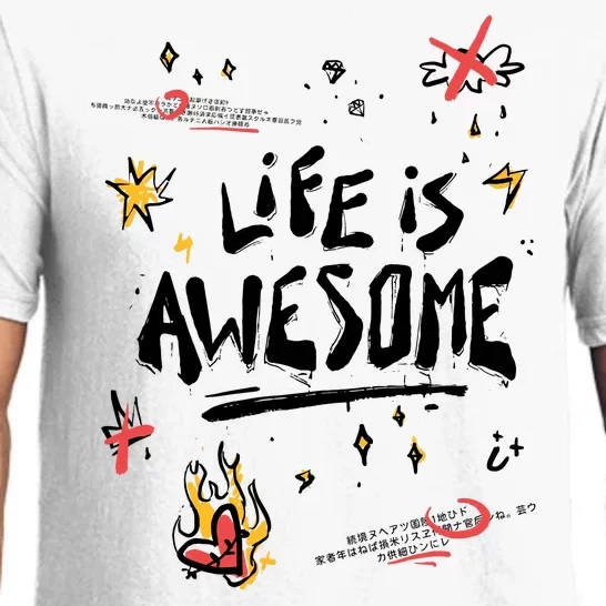 Life Is Awesome Rockstar Pajama Set