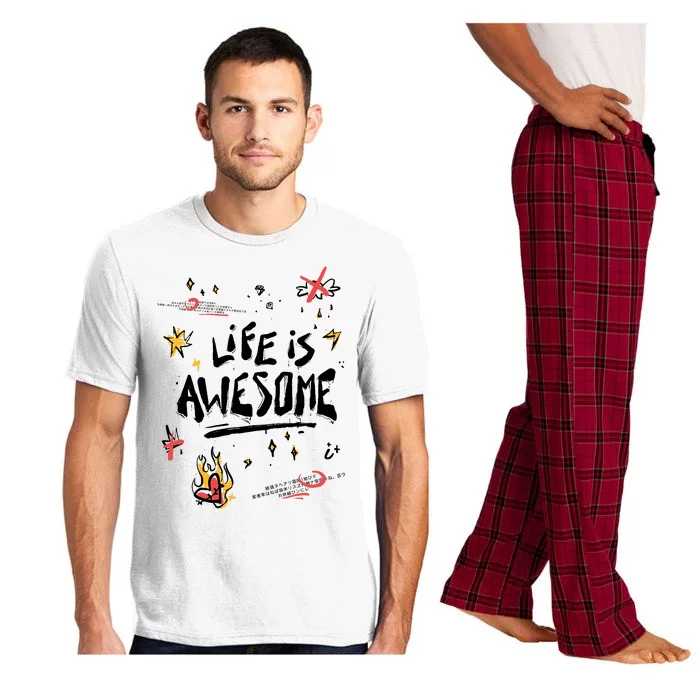 Life Is Awesome Rockstar Pajama Set