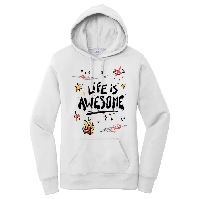 Life Is Awesome Rockstar Women's Pullover Hoodie