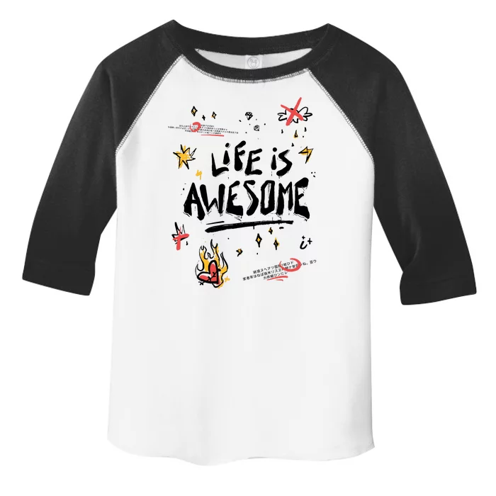 Life Is Awesome Rockstar Toddler Fine Jersey T-Shirt