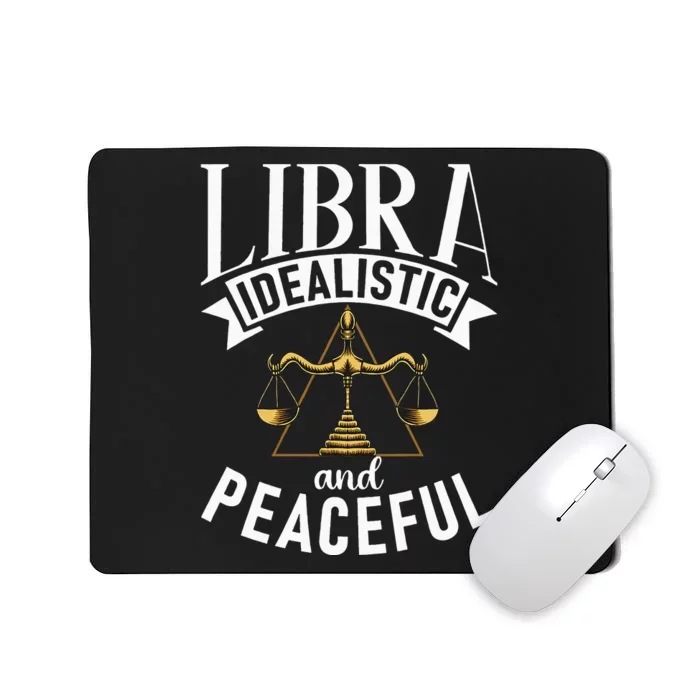 Libra Idealistic And Peaceful Zodiac Astronomy Nature Lover Mousepad