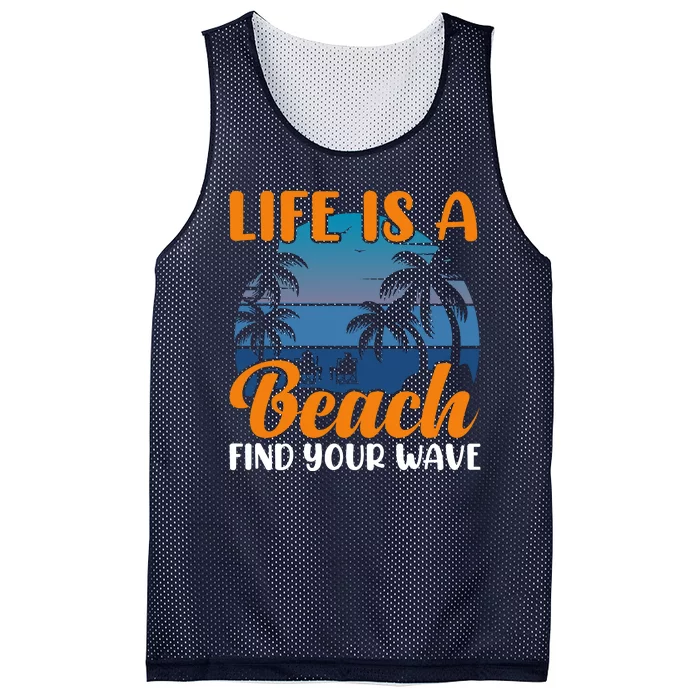 Life Is A Beach Mesh Reversible Basketball Jersey Tank