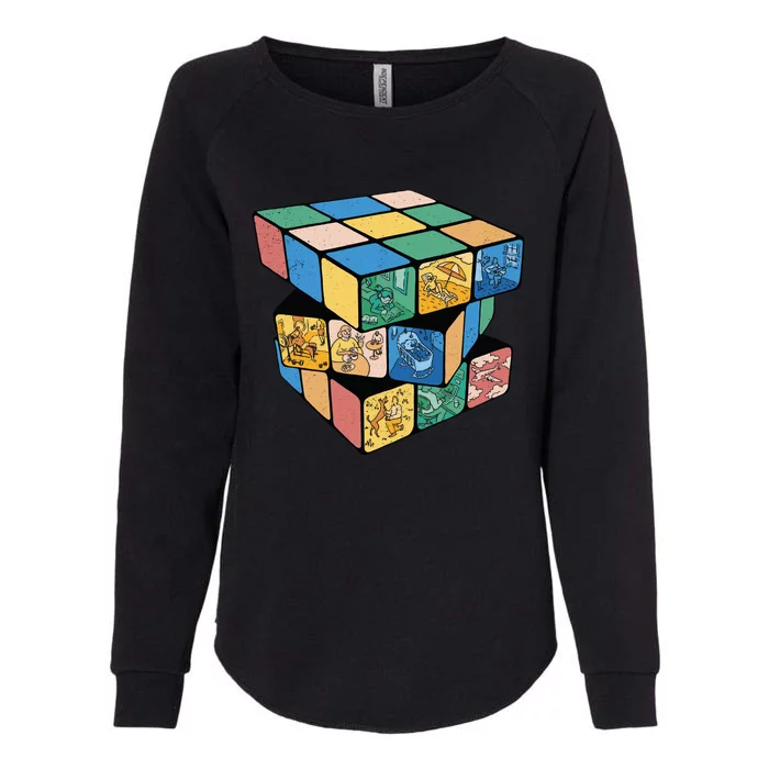 Life In A Playing Cube Womens California Wash Sweatshirt