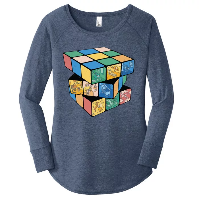 Life In A Playing Cube Women's Perfect Tri Tunic Long Sleeve Shirt