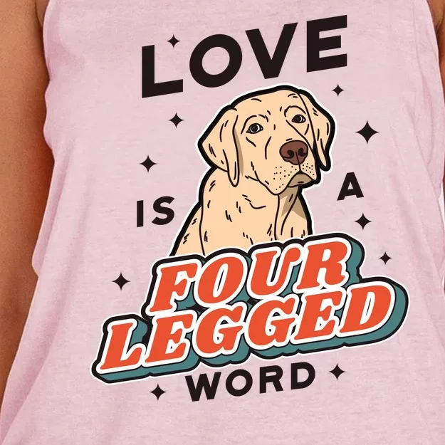 Love Is A Four Legged Word Women's Knotted Racerback Tank