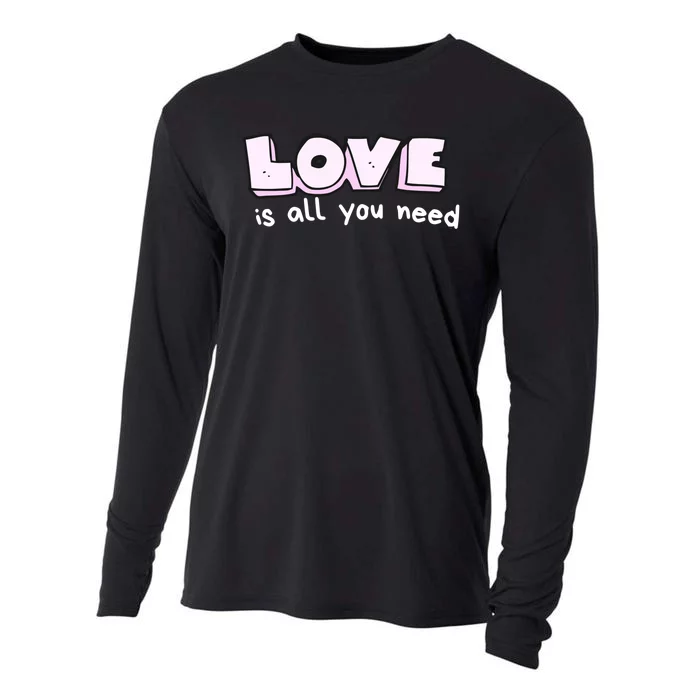 Love Is All You Need Comic Cooling Performance Long Sleeve Crew