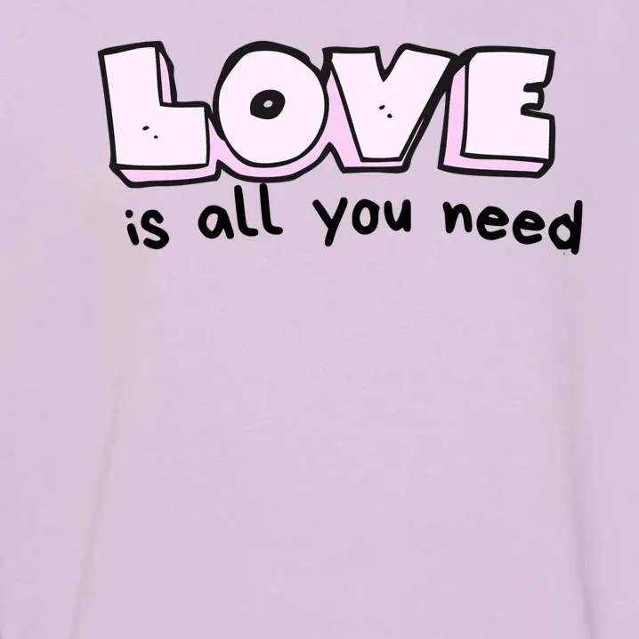 Love Is All You Need Comic Garment-Dyed Sweatshirt