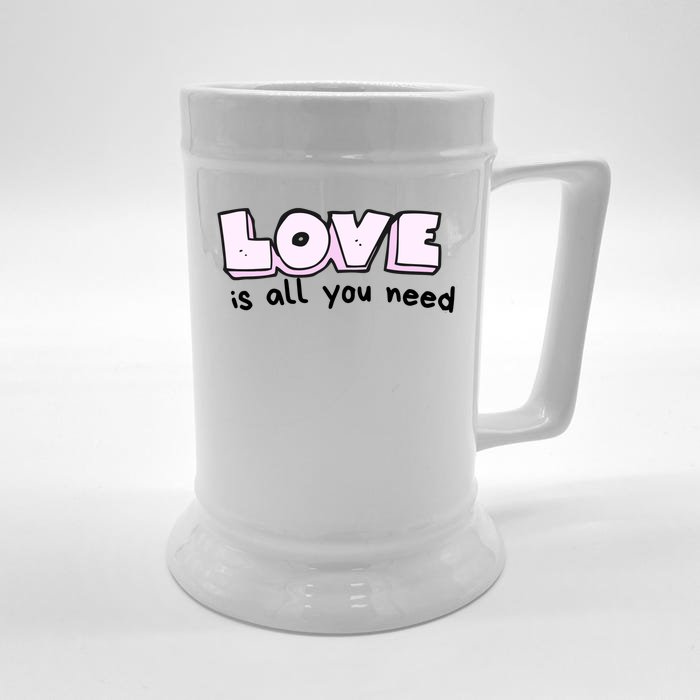 Love Is All You Need Comic Front & Back Beer Stein