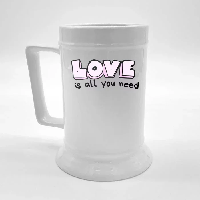 Love Is All You Need Comic Front & Back Beer Stein