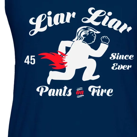 Liar Liar Pants On Fire Anti Trump Ladies Essential Flowy Tank