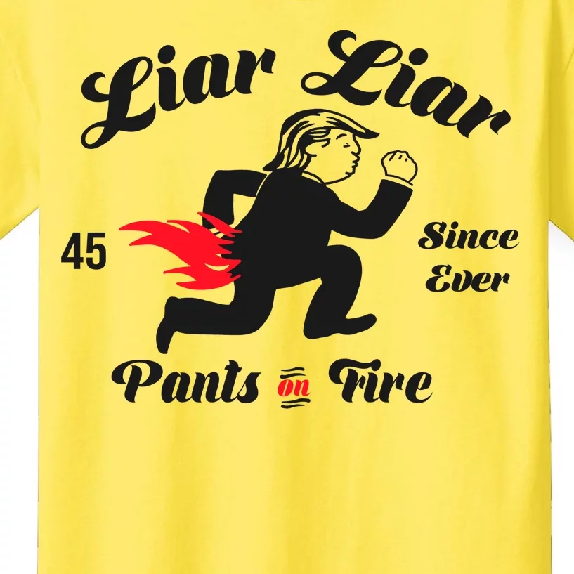 Liar Liar Pants On Fire Anti Trump Kids T-Shirt