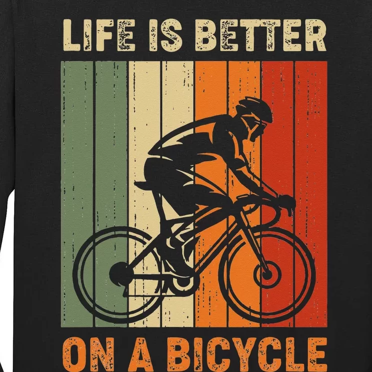 Life is better on a bicycle cycling bike Tall Long Sleeve T-Shirt