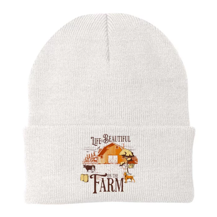 Life Is Beautiful On The Farmcute Farm Life Beauty Knit Cap Winter Beanie