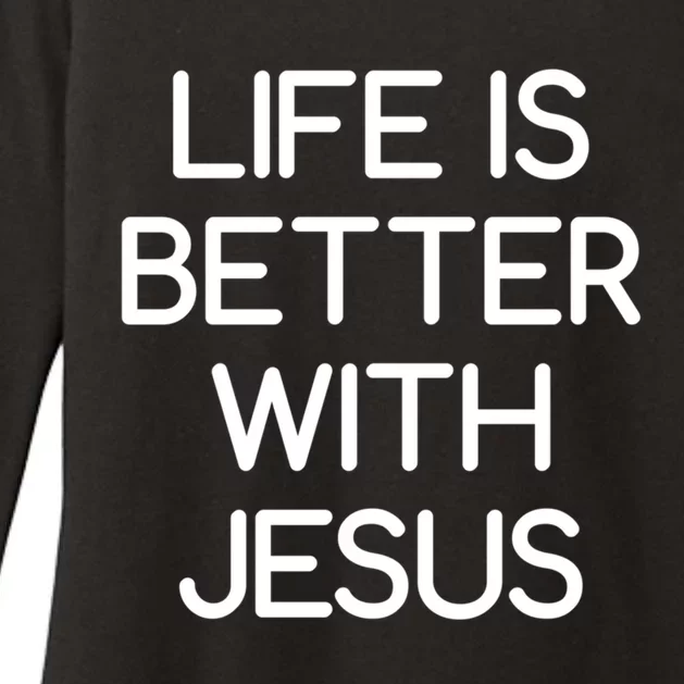 Life Is Better With Jesus Faith Bible Verses Gift Womens CVC Long Sleeve Shirt