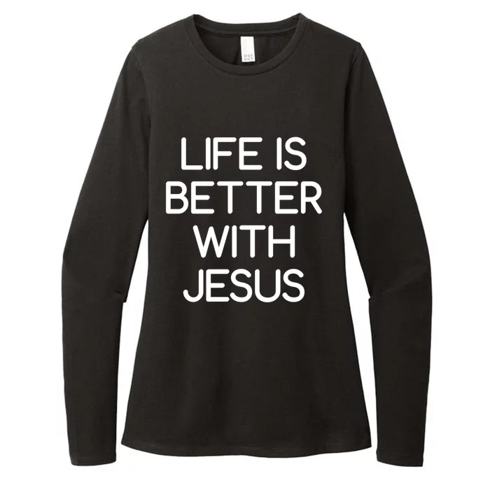 Life Is Better With Jesus Faith Bible Verses Gift Womens CVC Long Sleeve Shirt