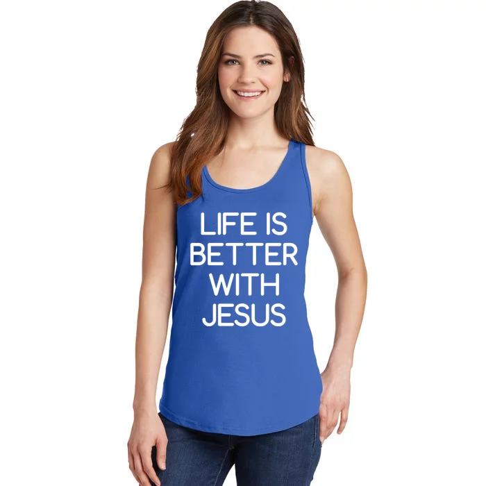 Life Is Better With Jesus Faith Bible Verses Gift Ladies Essential Tank