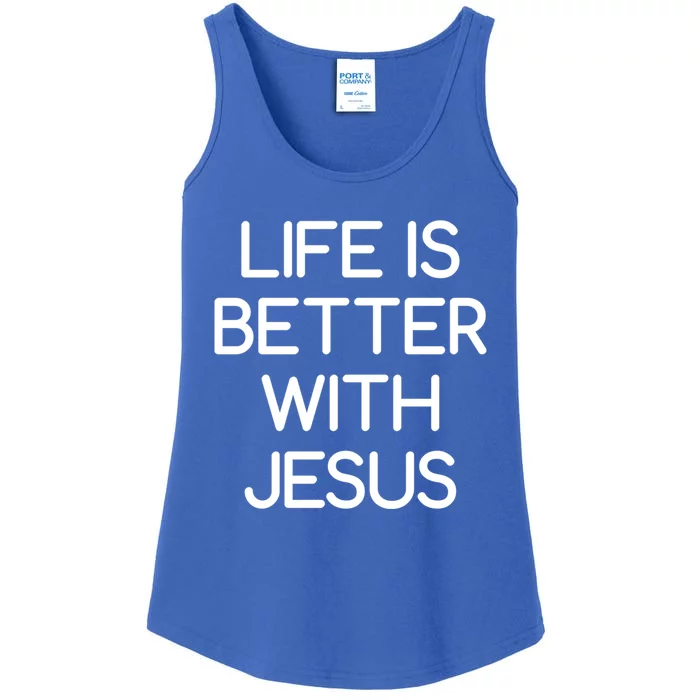 Life Is Better With Jesus Faith Bible Verses Gift Ladies Essential Tank