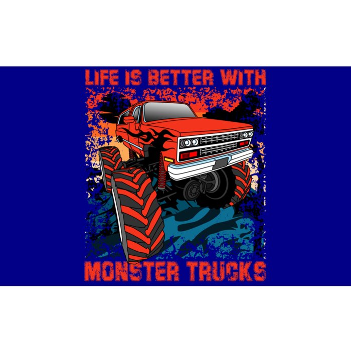 Life Is Better With Monster Trucks Gift Bumper Sticker