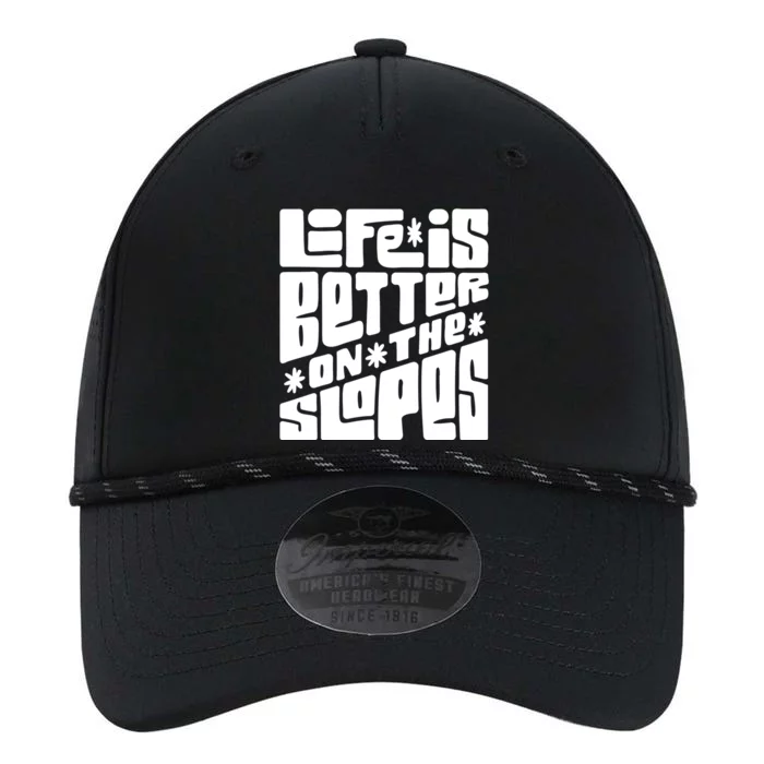 Life Is Better On The Slopes Snowboarder Snowboarding Ski Gift Performance The Dyno Cap