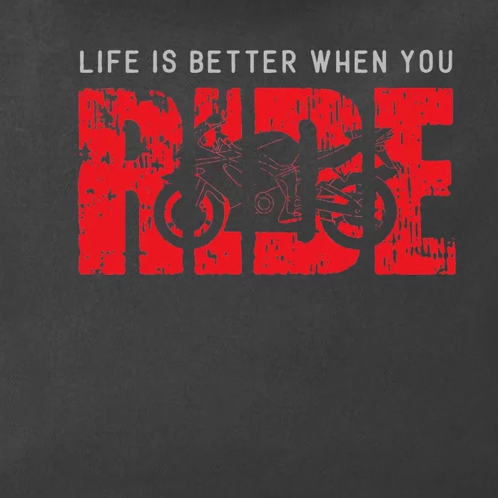 Life is Better When You Ride Motorcycle Bikers Riders Biker Zip Tote Bag