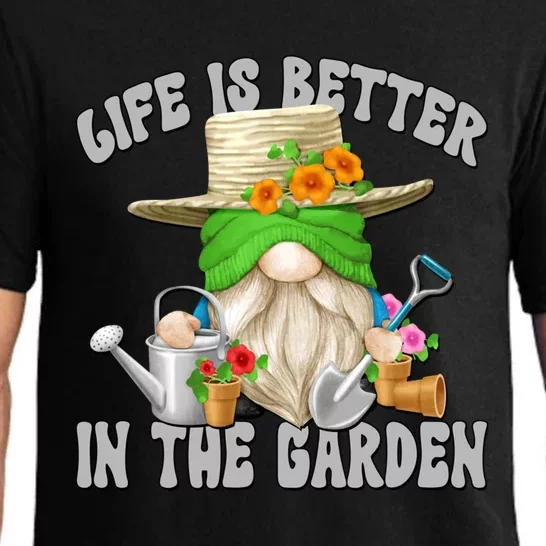 Life Is Better In The Garden Daddy Gnome For Retired Grandpa Gift Pajama Set