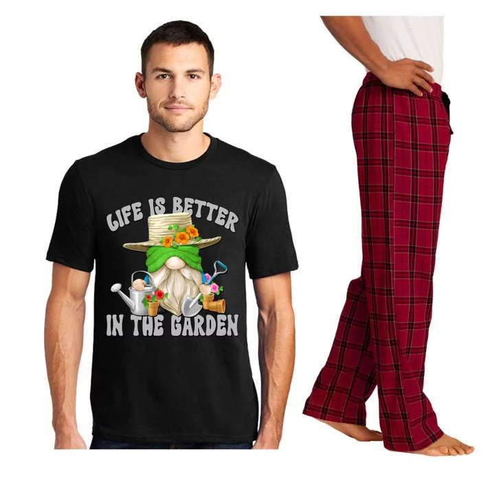 Life Is Better In The Garden Daddy Gnome For Retired Grandpa Gift Pajama Set