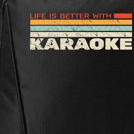 Life Is Better With Karaoke Microphone Music Singer City Backpack