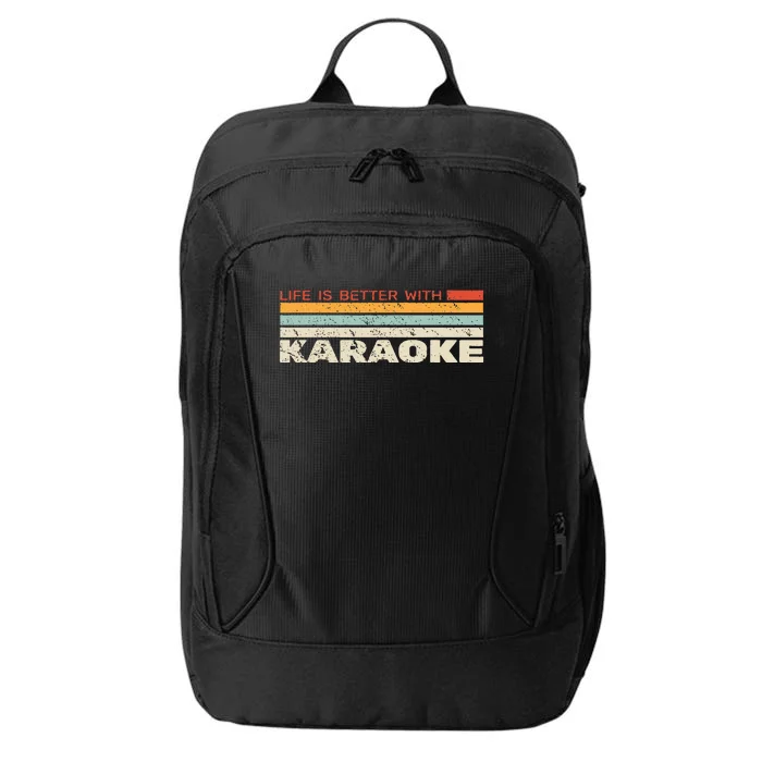 Life Is Better With Karaoke Microphone Music Singer City Backpack