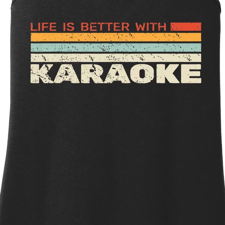 Life Is Better With Karaoke Microphone Music Singer Ladies Essential Tank