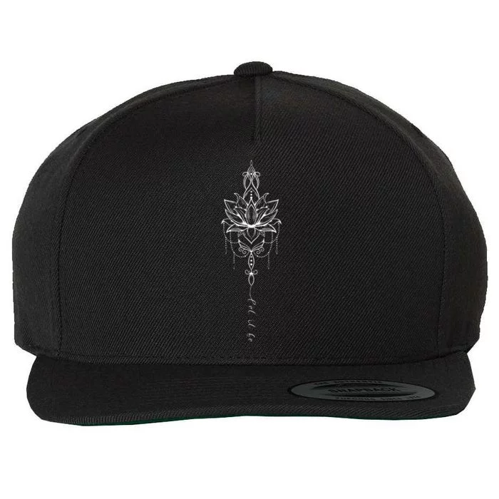 Let It Be Lotus Flower Mandala Boho Meditation Yoga Women Wool Snapback Cap