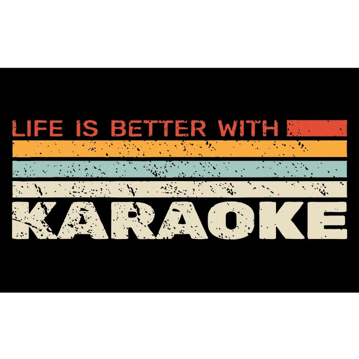 Life Is Better With Karaoke Vintage Microphone Music Singer Bumper Sticker