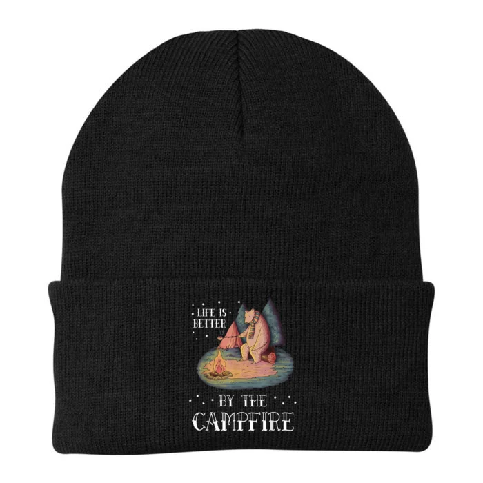 Life Is Better By The Campfire Camping Outdoor Knit Cap Winter Beanie