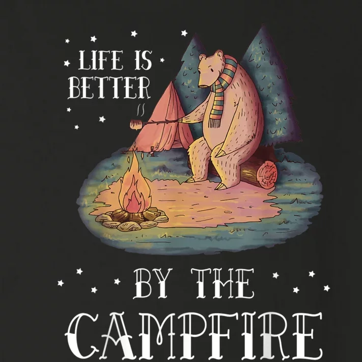 Life Is Better By The Campfire Camping Outdoor Toddler Long Sleeve Shirt