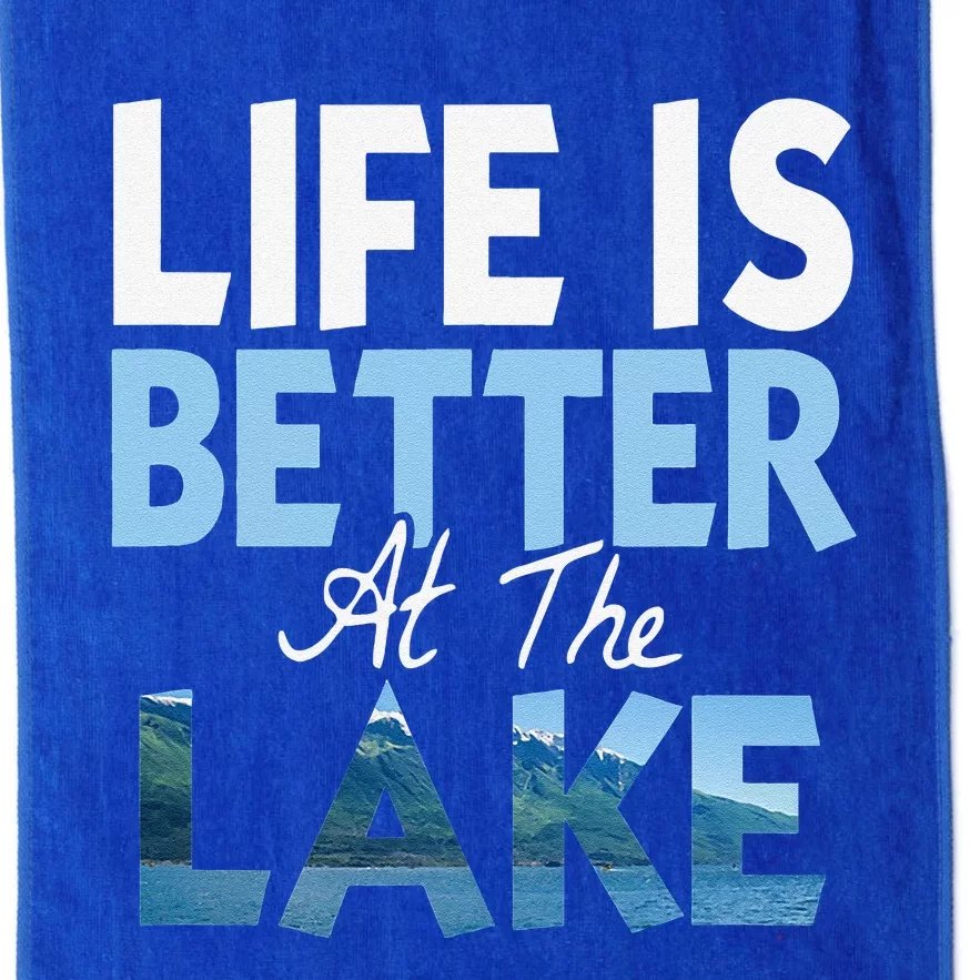 Life Is Better At The Lake Fishing Boating Platinum Collection Golf Towel