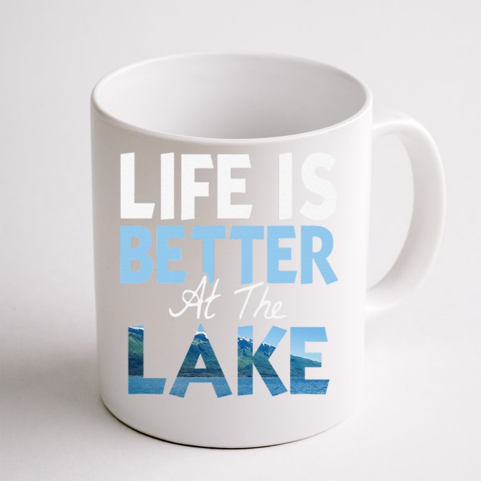 Life Is Better At The Lake Fishing Boating Front & Back Coffee Mug