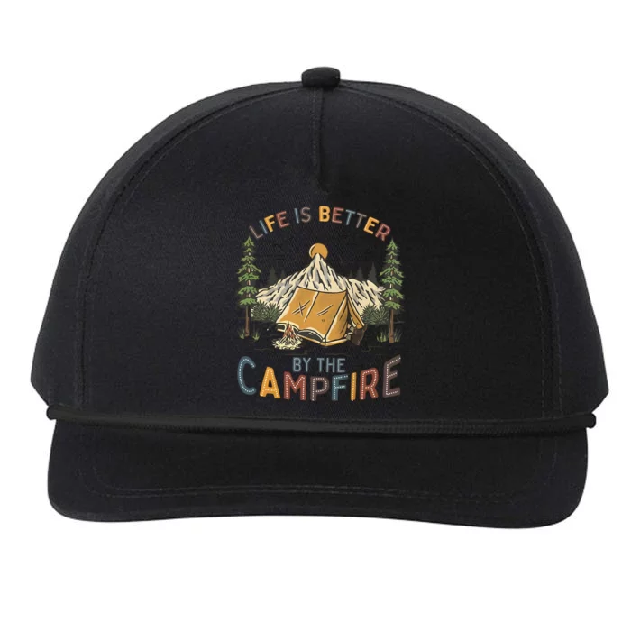 Life Is Better By The Campfire Camping Snapback Five-Panel Rope Hat