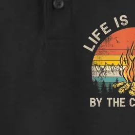 Life Is Better By The Campfire Camping Campfire Dry Zone Grid Performance Polo