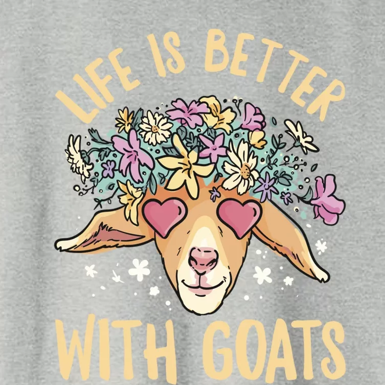 Life Is Better With Goats For Goat Whisperer Goat Gift Women's Crop Top Tee