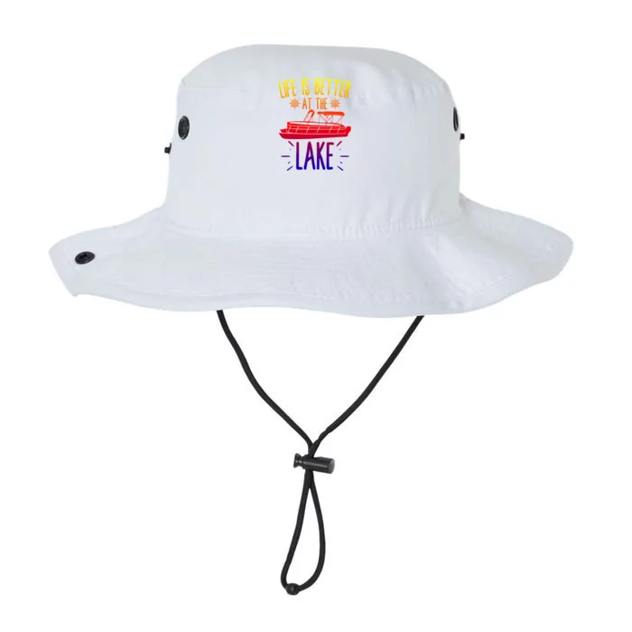 Life Is Better At The Lake Pontooning Boat Gift Legacy Cool Fit Booney Bucket Hat