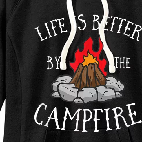 Life Is Better By The Campfire Scouts Camping Campfire Women's Fleece Hoodie