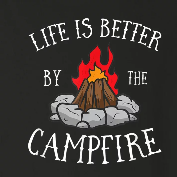 Life Is Better By The Campfire Scouts Camping Campfire Toddler Long Sleeve Shirt