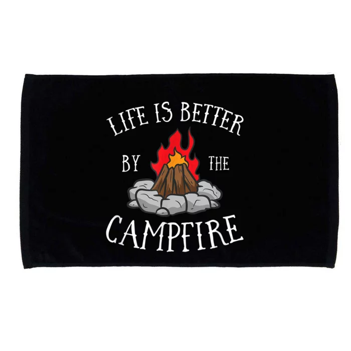 Life Is Better By The Campfire Scouts Camping Campfire Microfiber Hand Towel